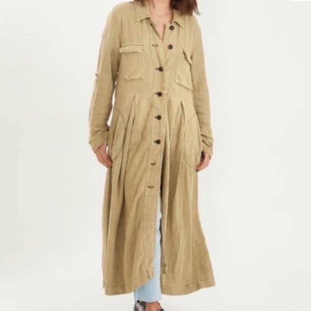 Free People Rainz Duster marsh green XS - Picture 5 of 16